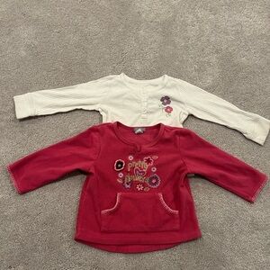 Good🎉 Condition CARTERS and SPROCKETS pair of Girls' Floral Long Sleeve Tops -2T
